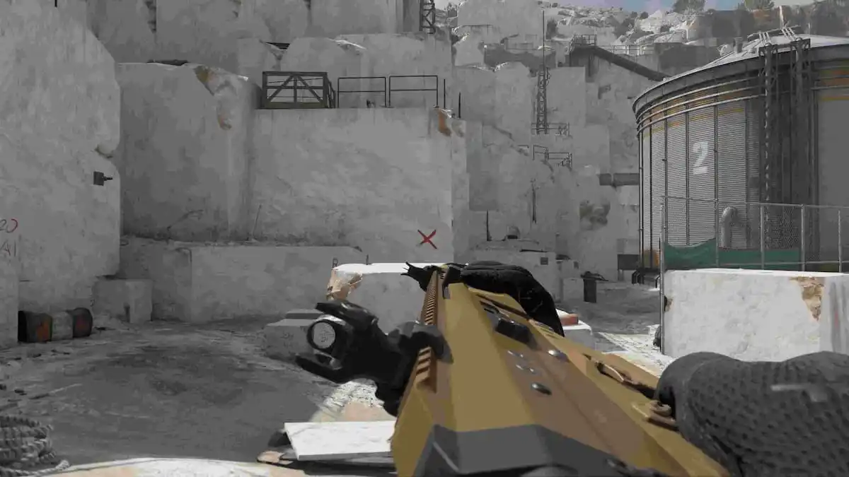 Jogador apontando arma em Call of Duty Modern Warfare