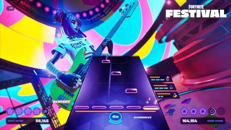 Como marcar pontos tocando sustentações no palco principal do Fortnite Festival