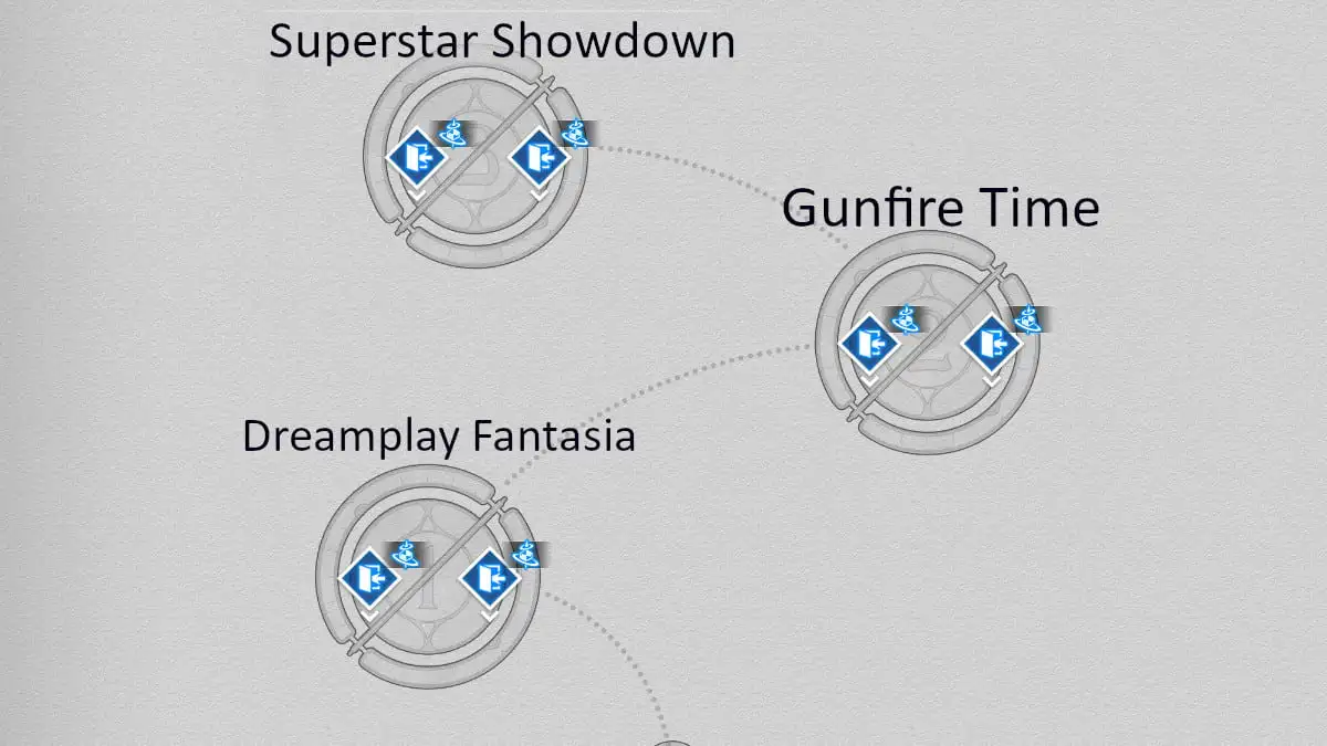 Mapas de desafios ocultos Honkai Star Rail em Soulglad TM Sandscorch.