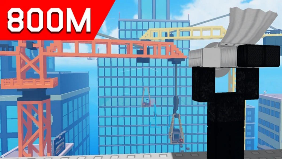 Um personagem prestes a lançar seu parceiro em Roblox Carry Me