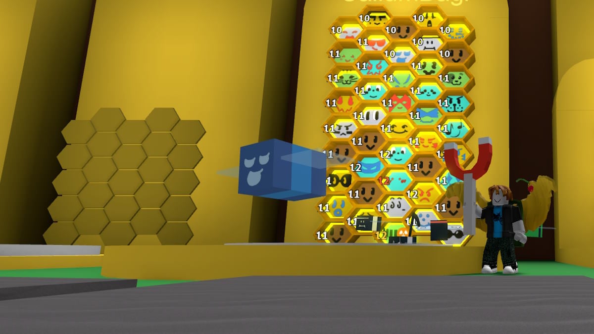 Uma grande colméia no Roblox Bee Swarm Simulator