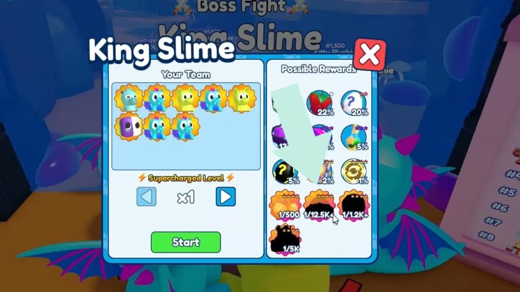 Coletores de animais de estimação King Slime Boss Ufo