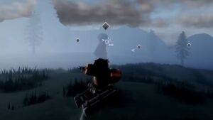 Roblox Attack On Titan Revolution Flying Over A Field With Titans Marked In The Distance