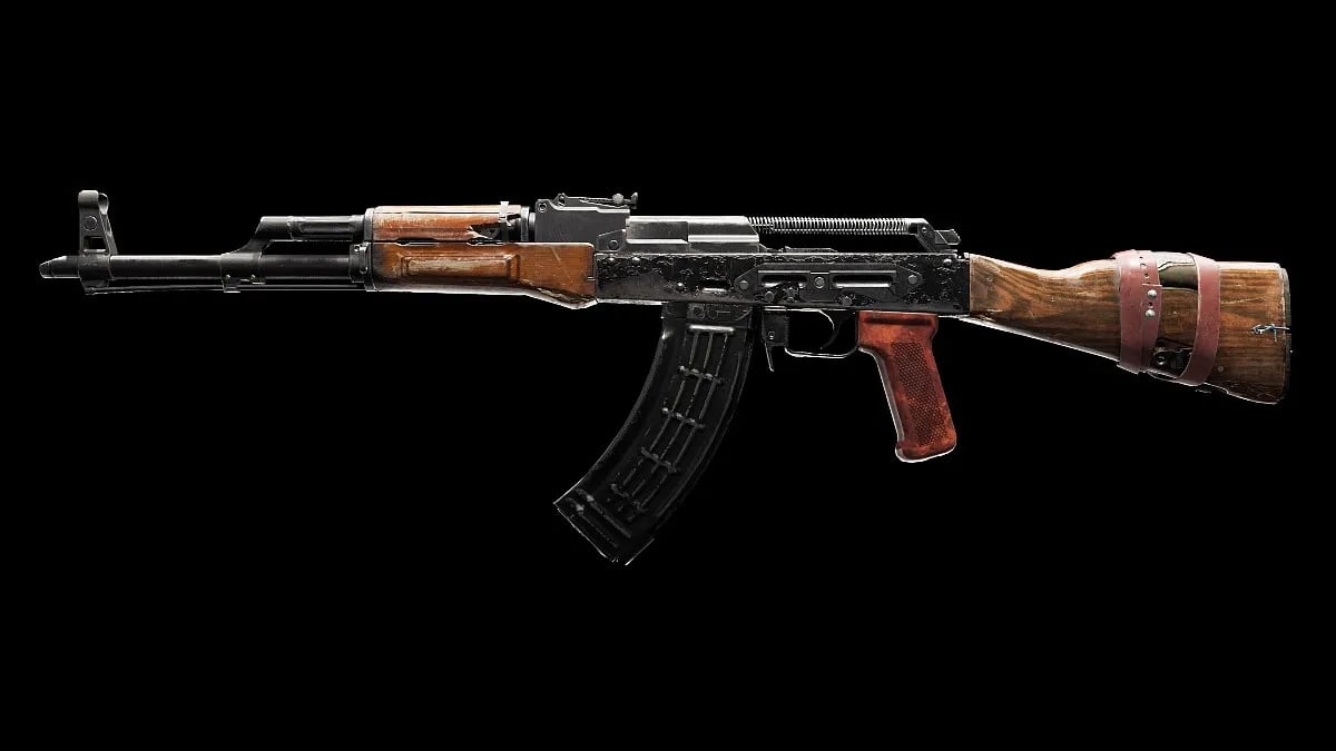 Uma visão detalhada do clássico rifle de assalto AK-47 no XDefiant.