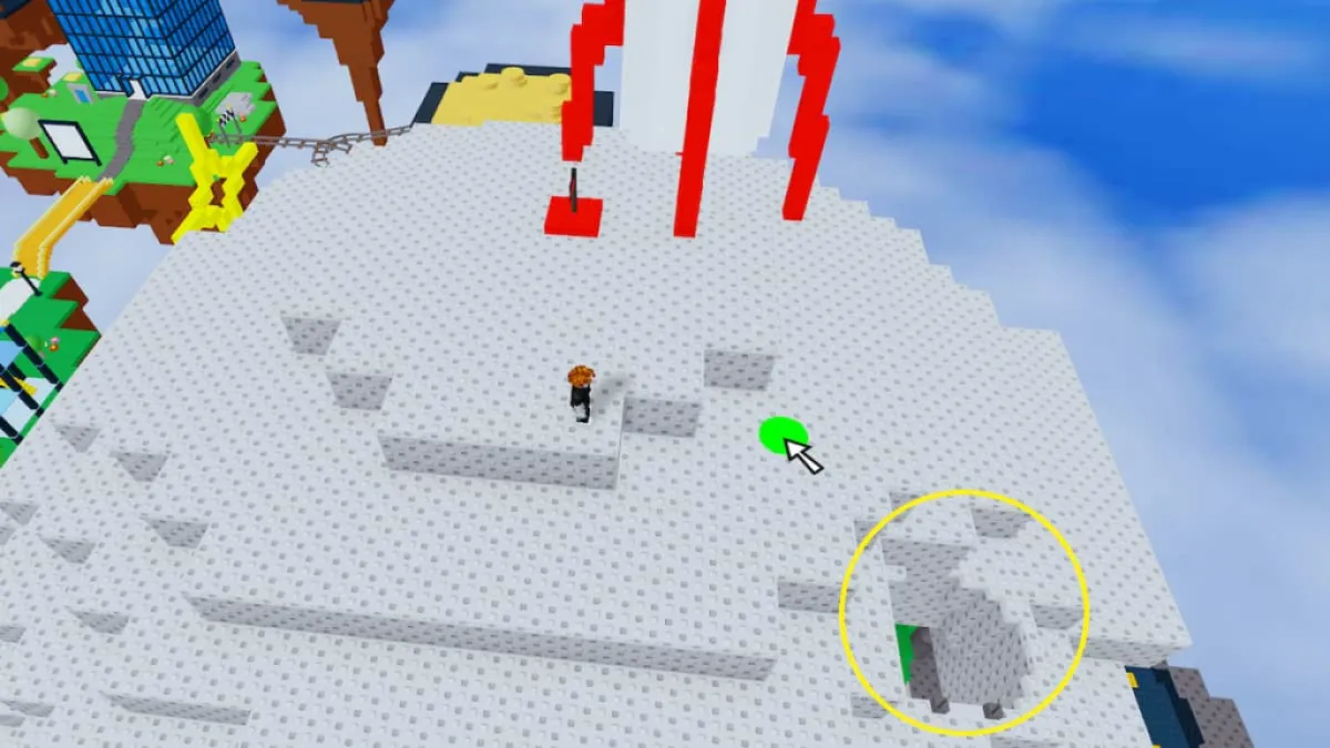 O buraco no planeta branco em Roblox The Classic Event