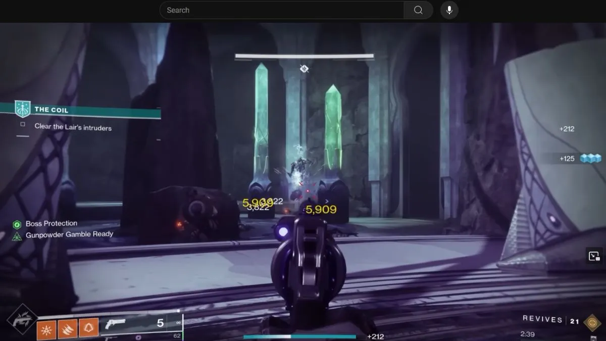 Jogador da classe Hunter de Destiny 2 usando revólver exótico