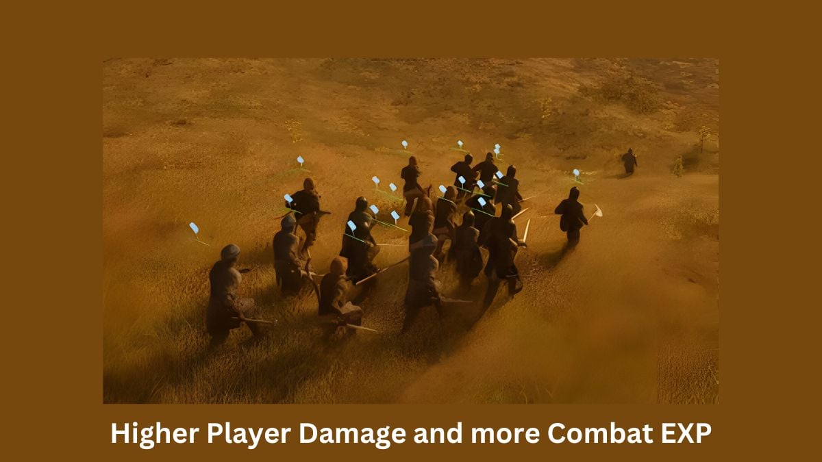 Imagem promocional para maior dano ao jogador e mais mod Combat EXP com soldados marchando