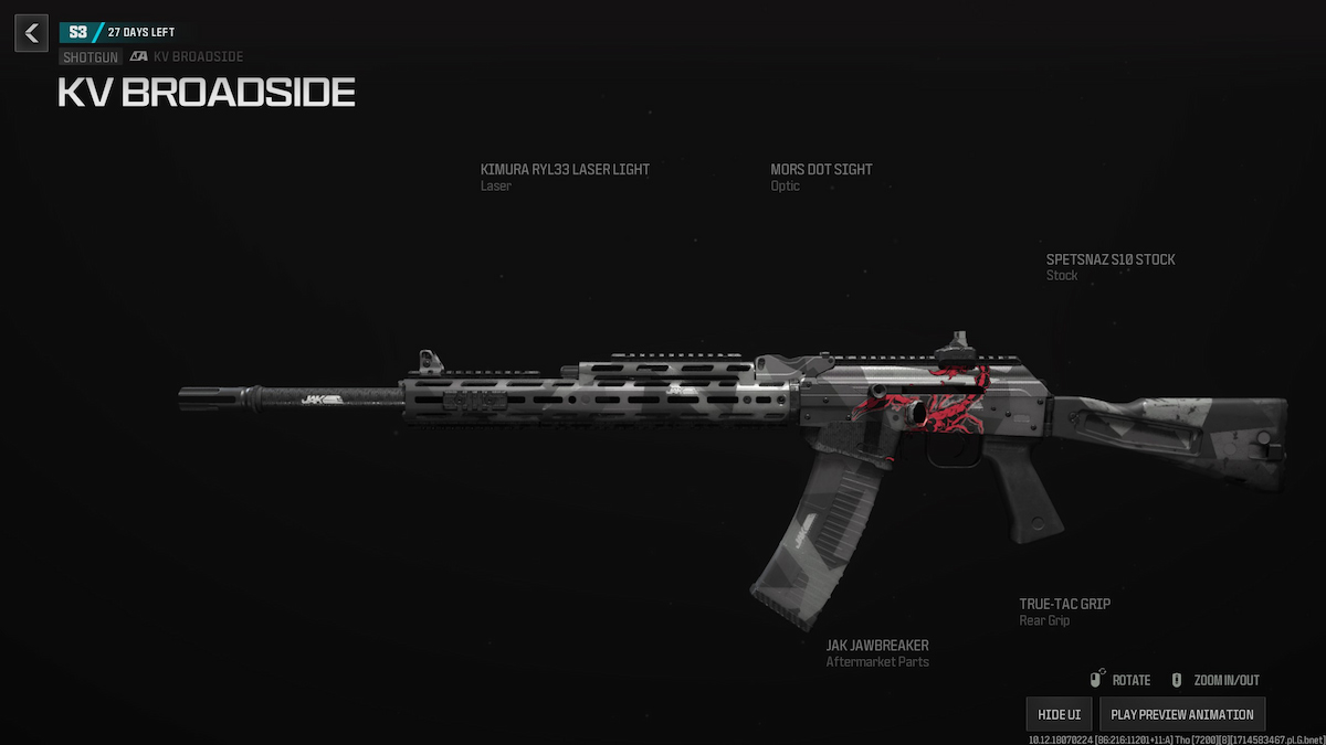 A configuração KV Broadside ideal para este desafio em MW3