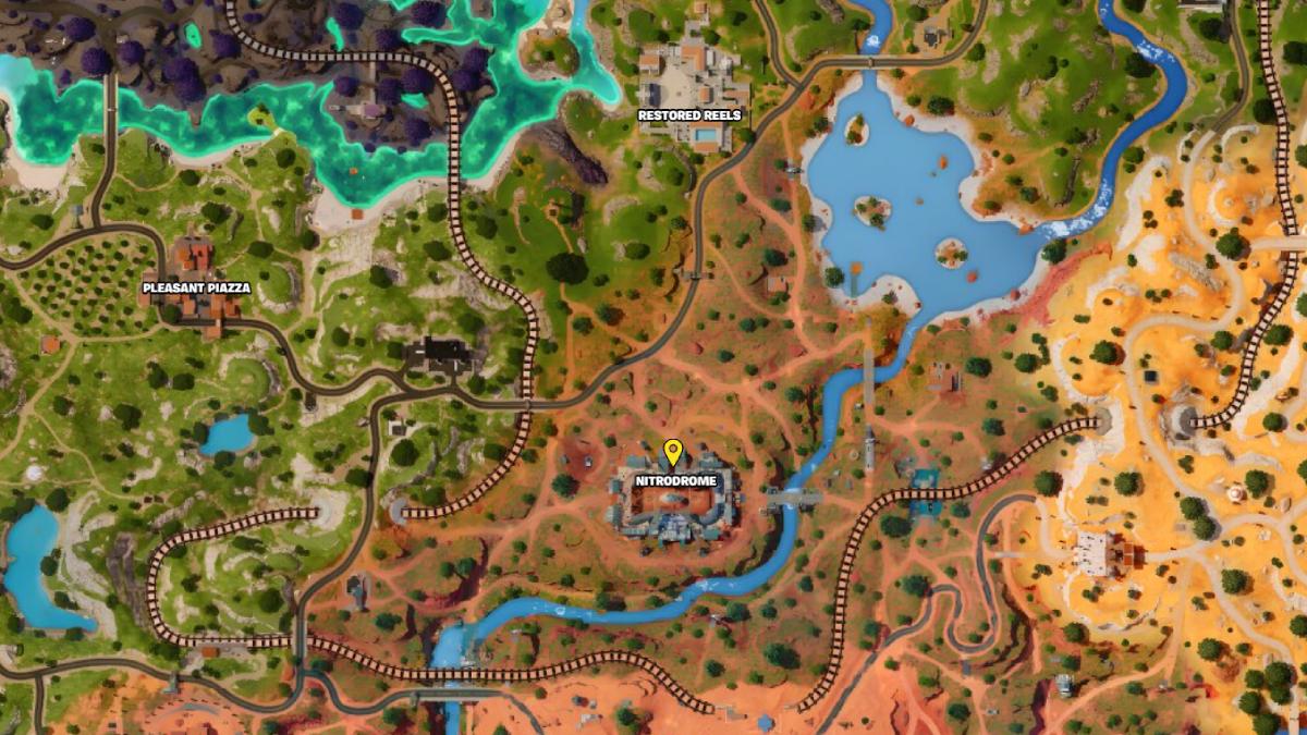 POI Fortnite Nitrdome marcado no mapa