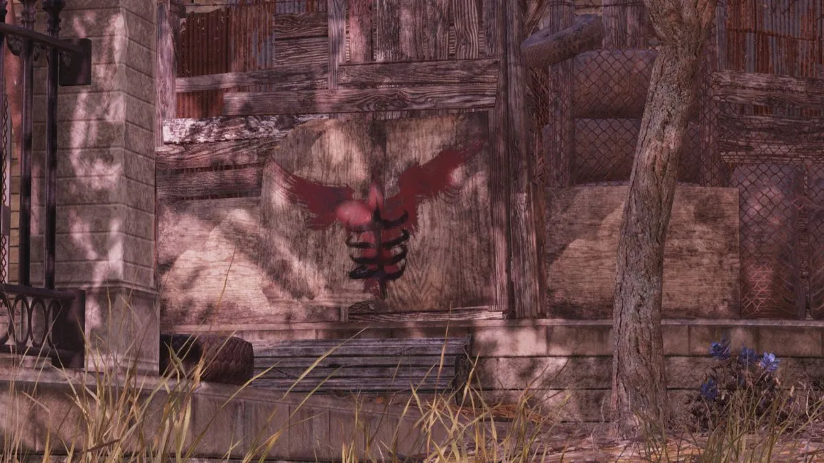 O símbolo das Blood Eagles em Fallout 76