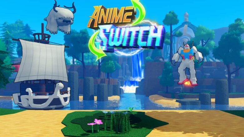 Tela inicial do switch de anime