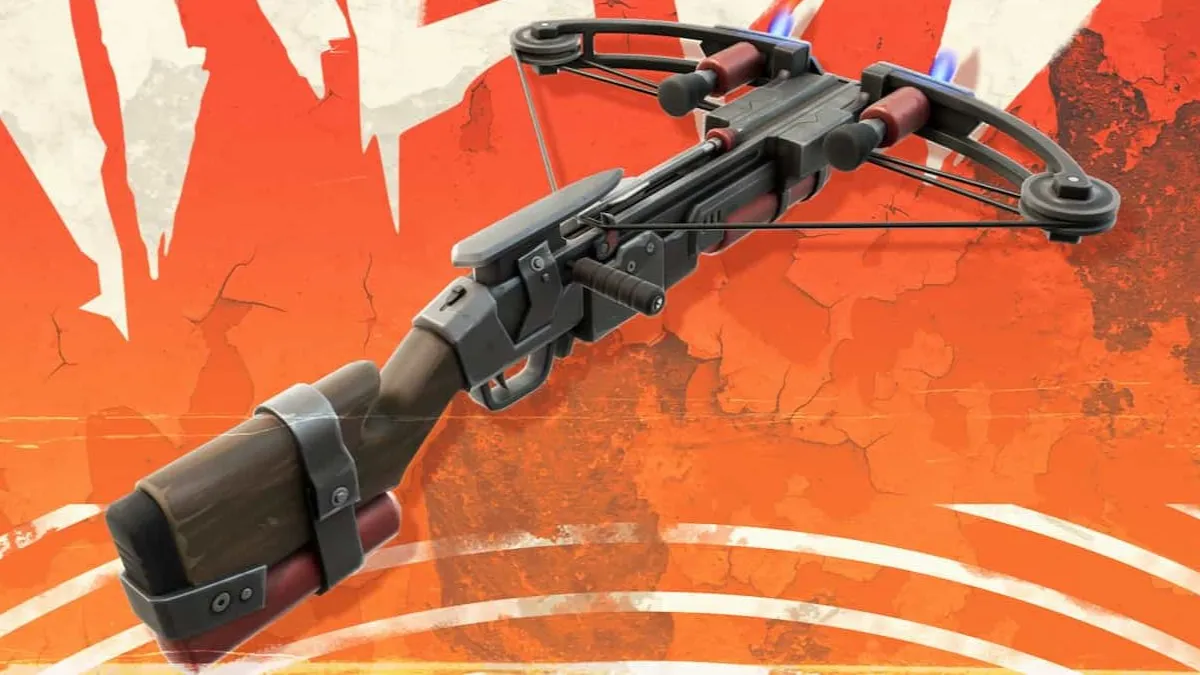 Fortnite Capítulo 5 Temporada 3 novo parafuso de lança de arma sendo mostrado.