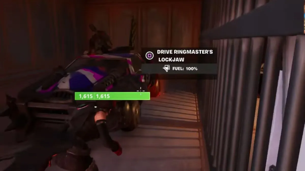 Localização do veículo Lockjaw do Ringmaster em Fortnite