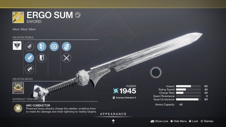 Como obter a espada exótica Ergo Sum em Destiny 2 The Final Shape