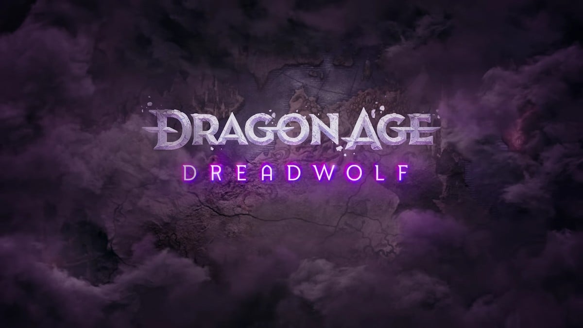 O título de Dragon Age Dreadwolf, mostrado no vídeo Dragon Age Day de 2023. 