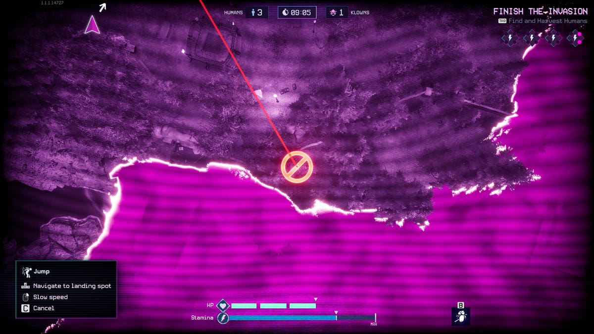 Mapa bloqueado para a habilidade Jump em Killer Klowns from Outer Space