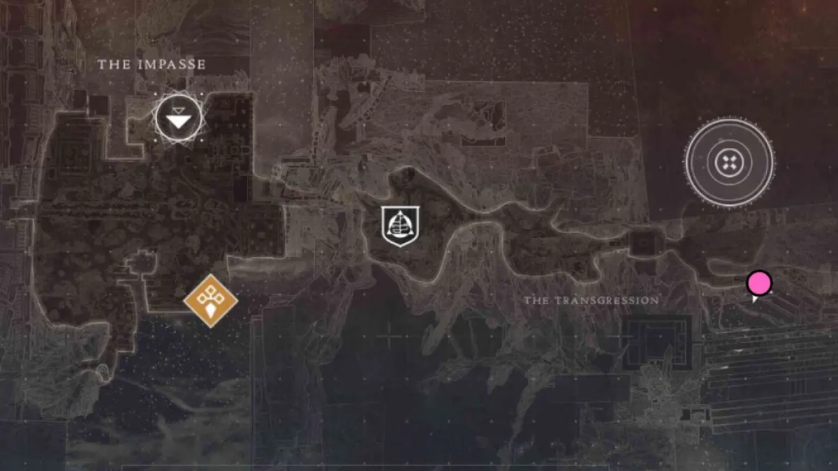 Mal localização da Visão do Viajante em A Transgressão em Destiny 2 A Forma Final