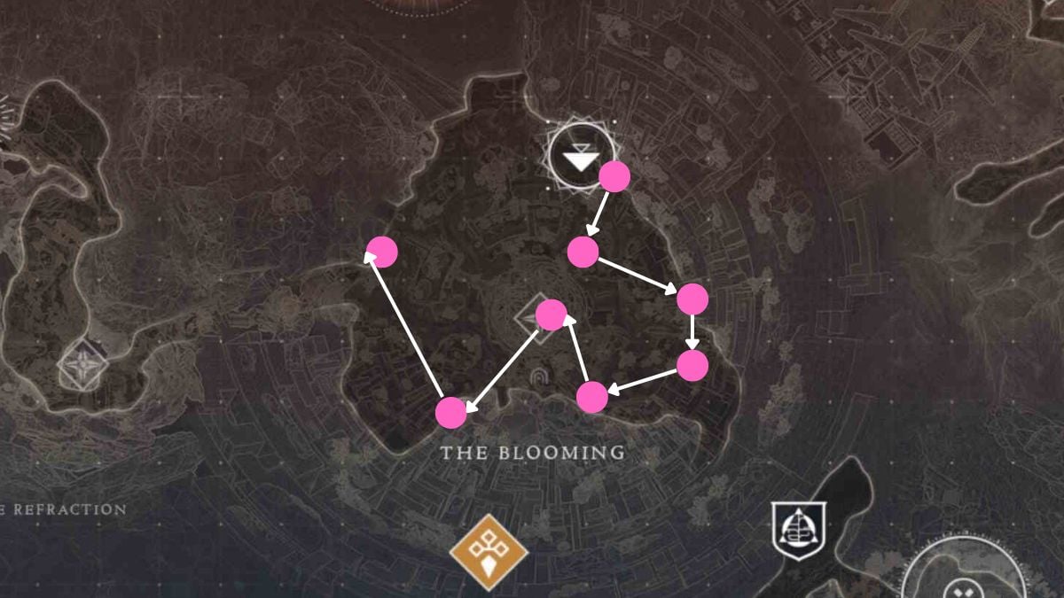 Todas as localizações de penas na área Blooming em Destiny 2