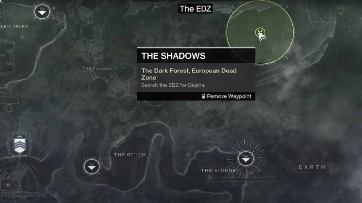 A área de missão Shadows em Destiny 2