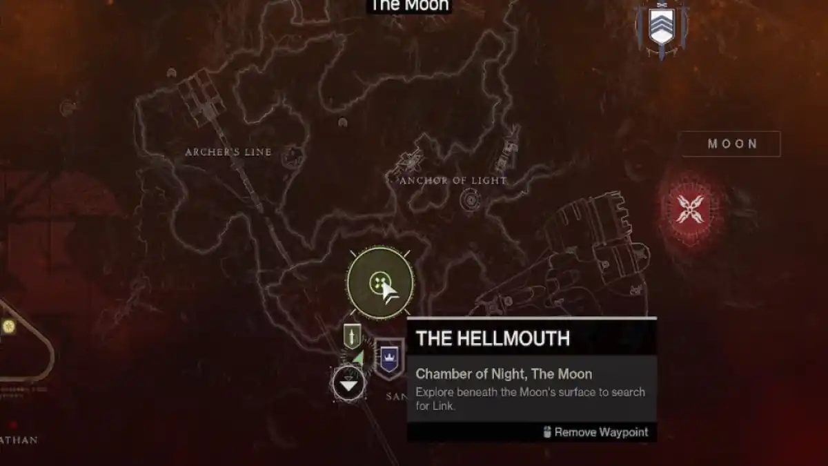 A área de missão Hellsmouth em Destiny 2