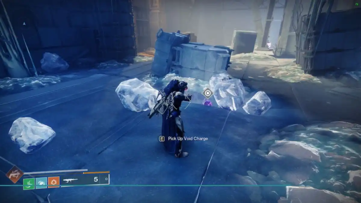 Um jogador soprando calotas polares em Destiny 2