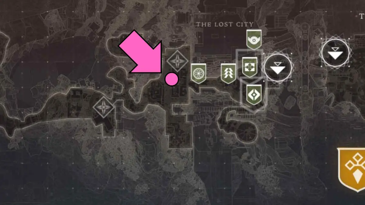 Localização do mapa da atividade paranormal em Destiny 2 The Lost City