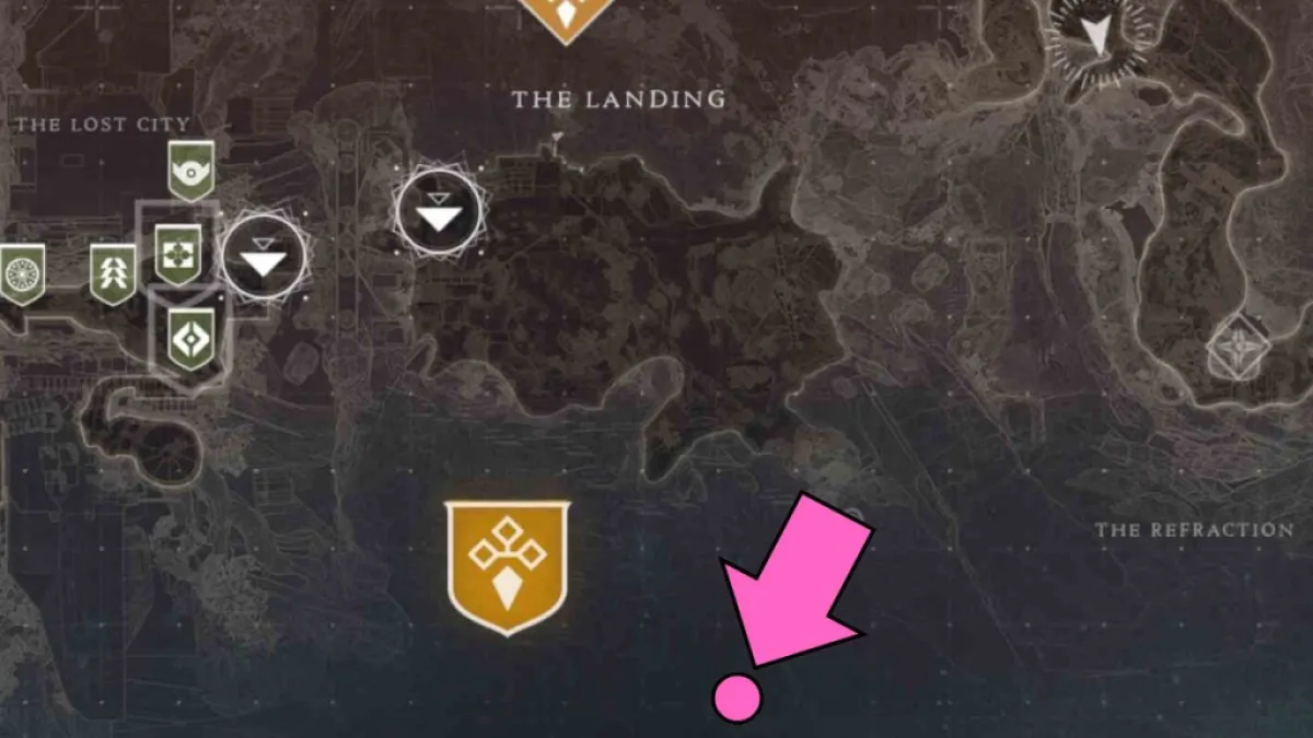 Localização do mapa da atividade paranormal em Destiny 2 The Forgotten Deep