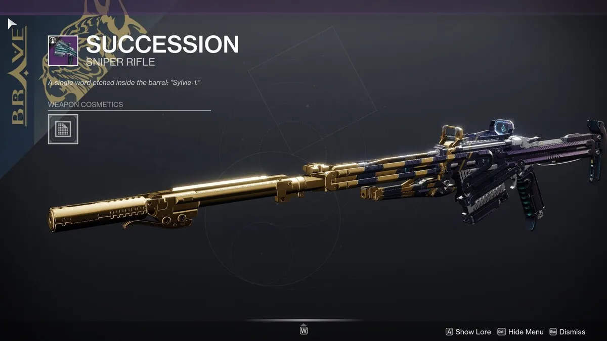 Rifle de precisão de sucessão em Destiny 2