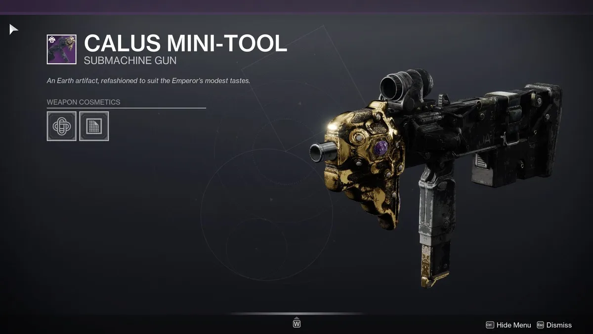 Miniferramenta Calus SMG em Destiny 2