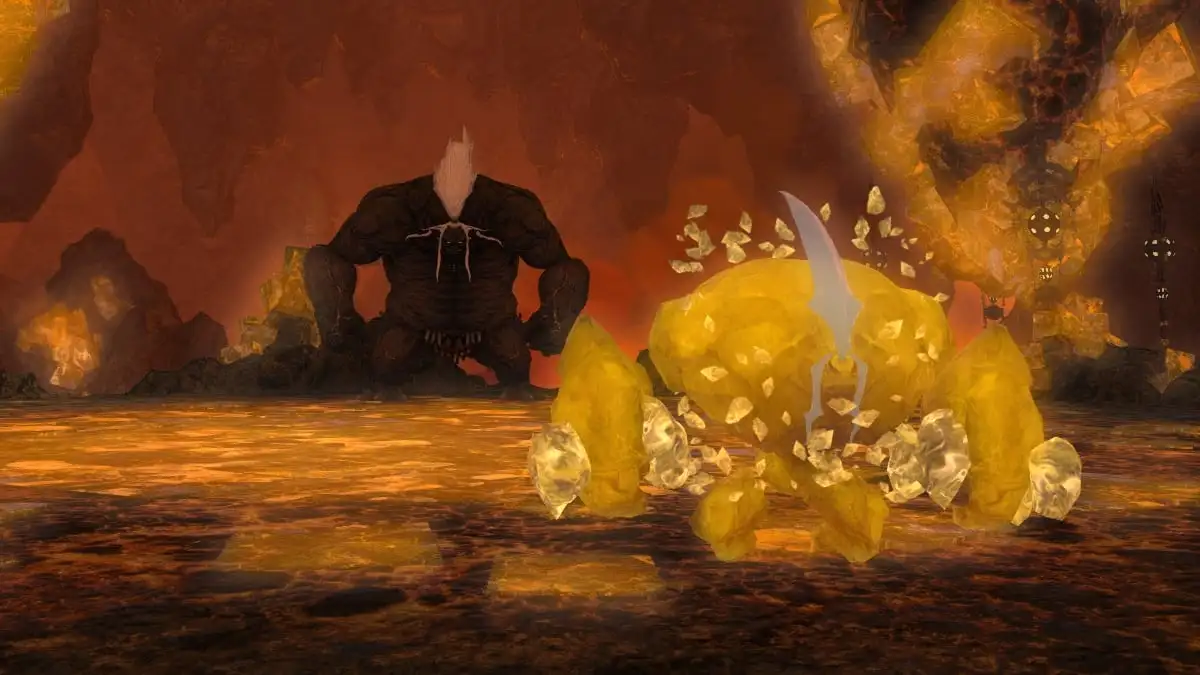 Em Final Fantasy XIV, o Titã primordial é comparado ao Titan-egi