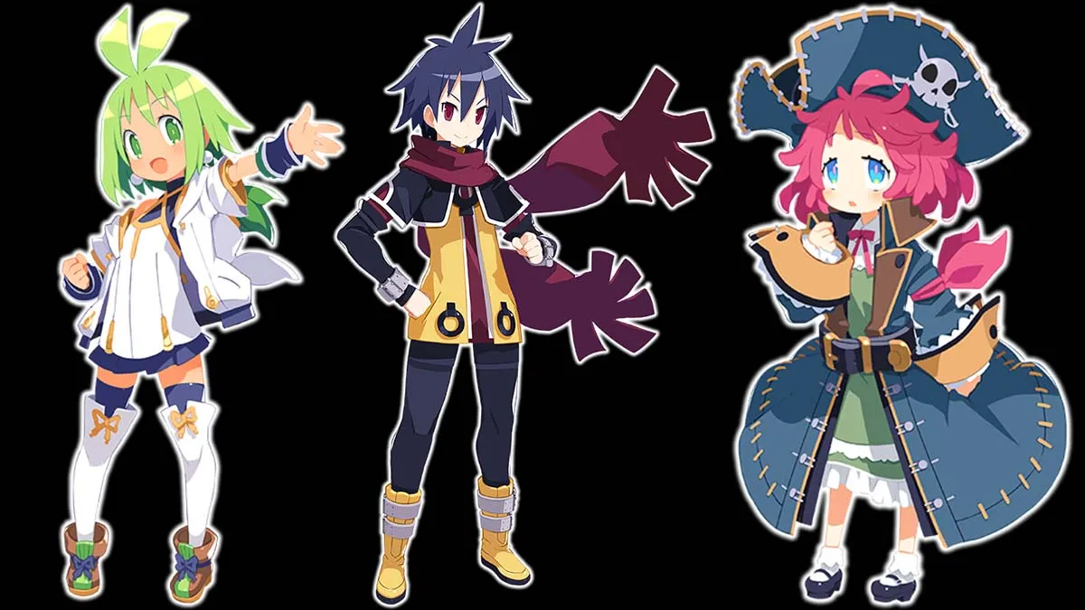 Personagens de Phantom Brave The Lost Hero Marona, Ash e Apricot