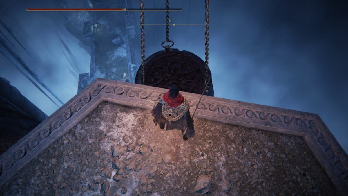 O elevador de jarro em Bonny Gaol no DLC de Elden Ring.