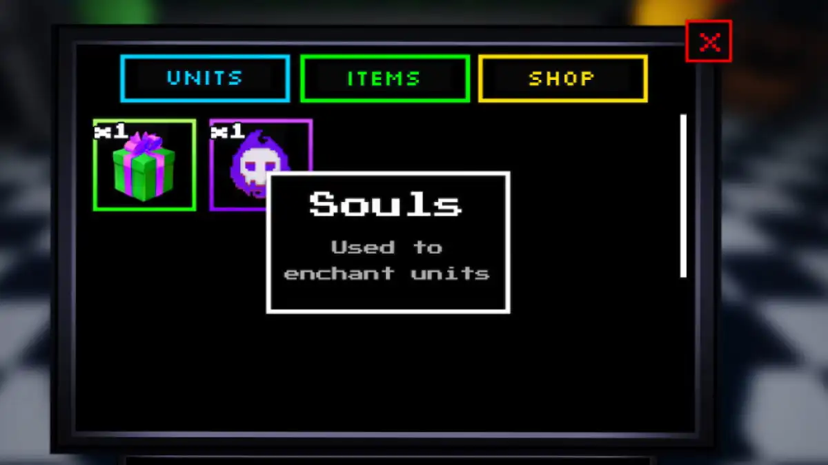 Material/moeda do Souls em Five Nights TD