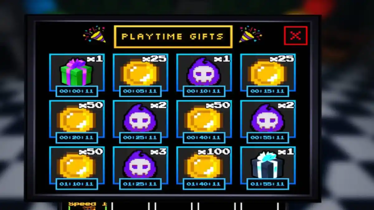 O menu de recompensas diárias em Five Nights TD