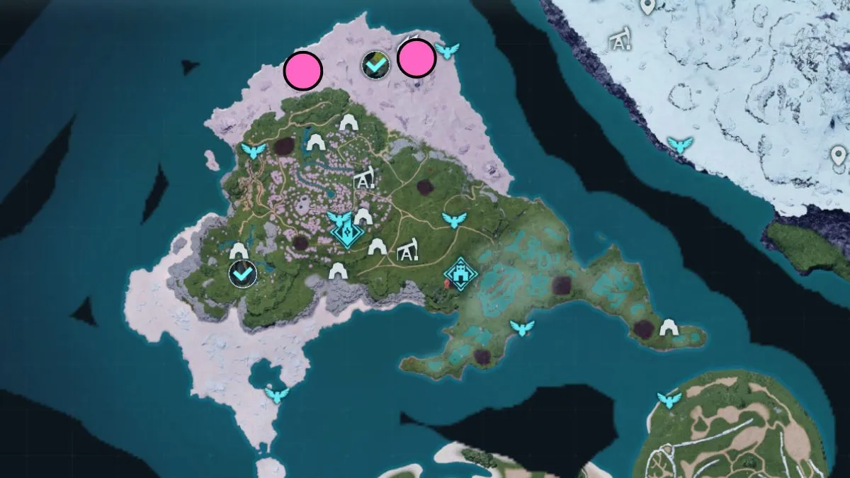 Localização do mapa Prixter em Palworld