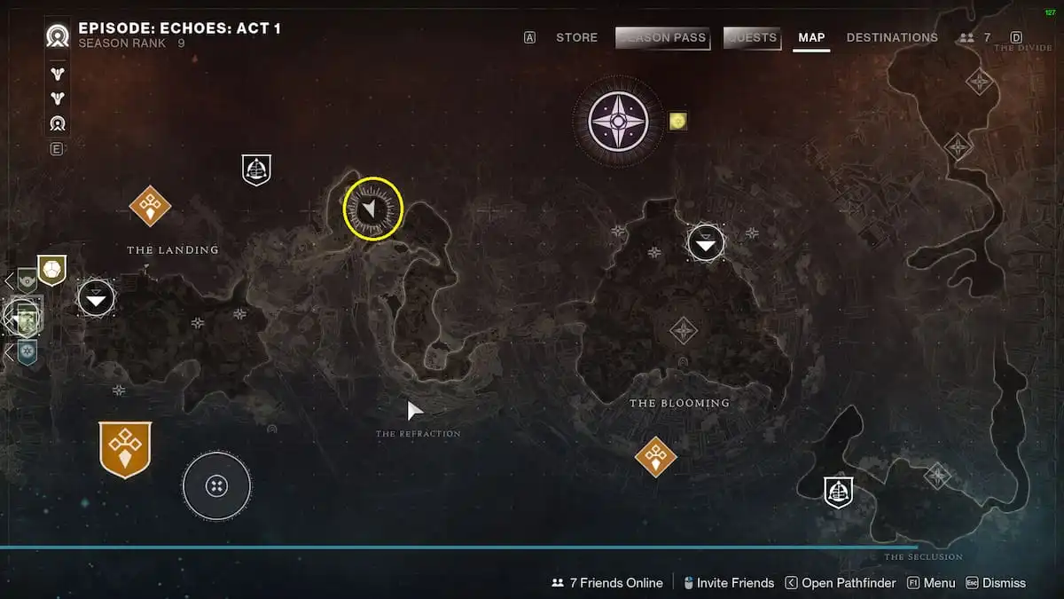 A localização do baú prismático em Destiny 2