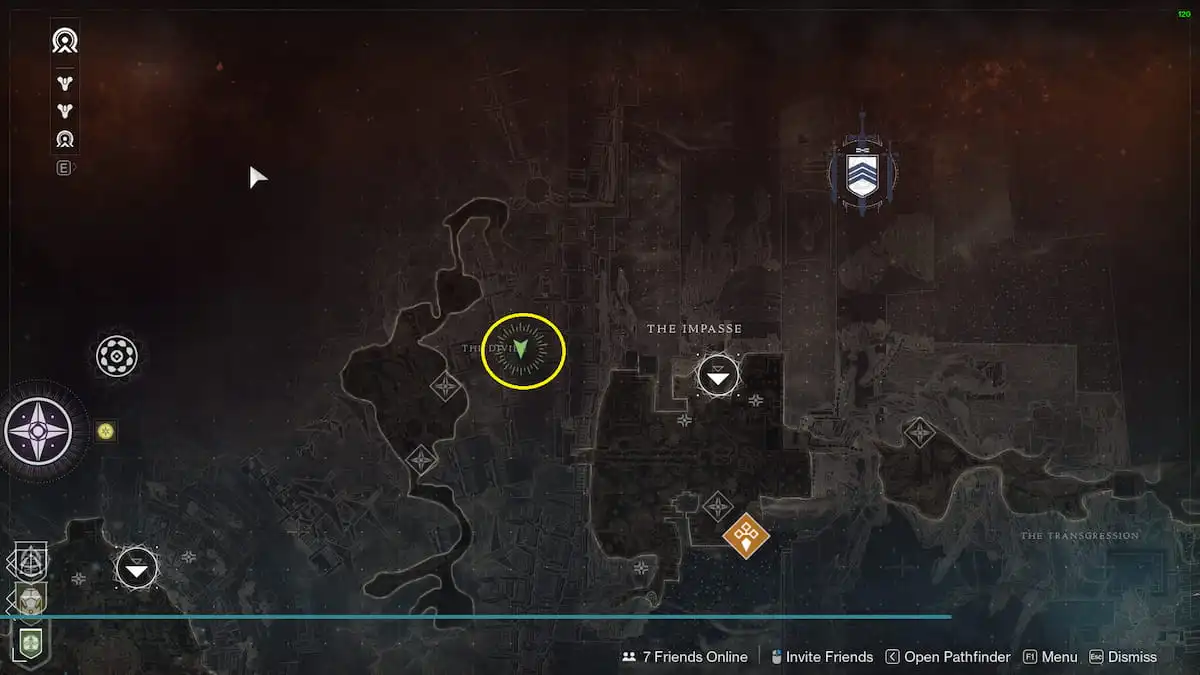 A localização do baú prismático dividido em Destiny 2