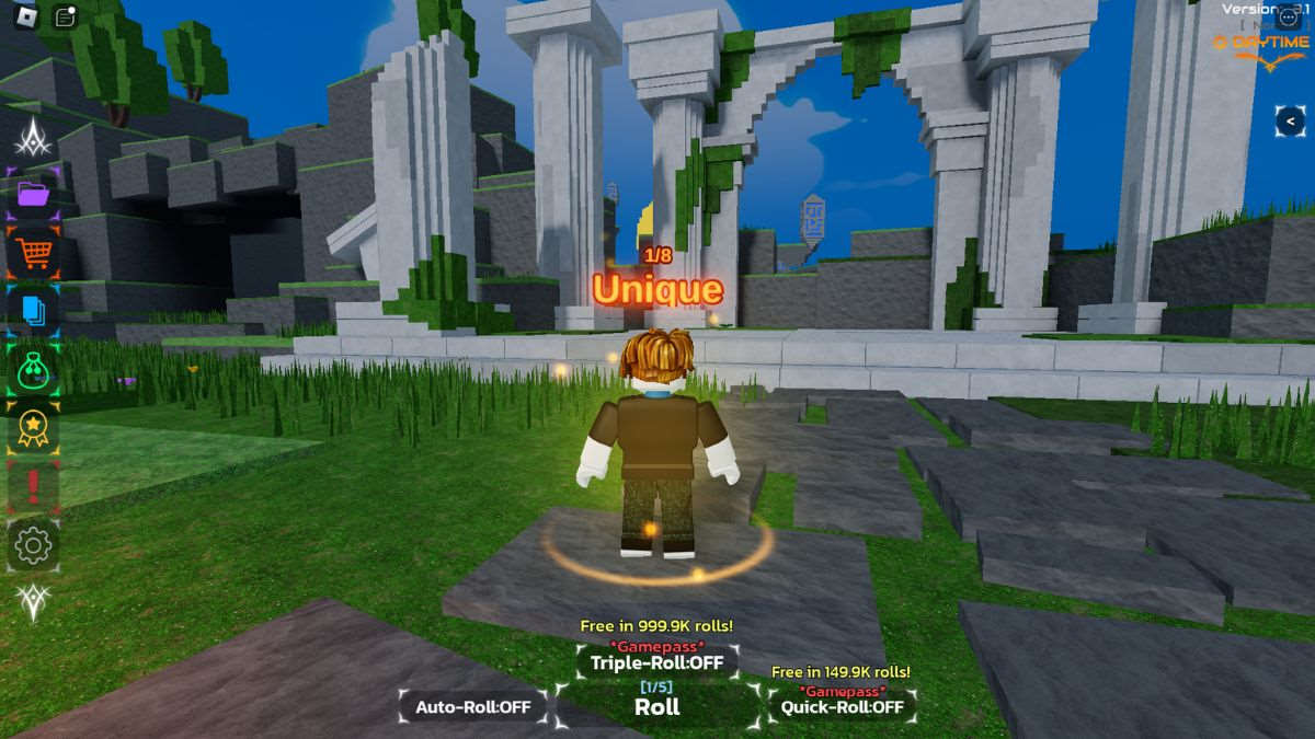 Jogador com título exclusivo na experiência Untitled RNG Roblox