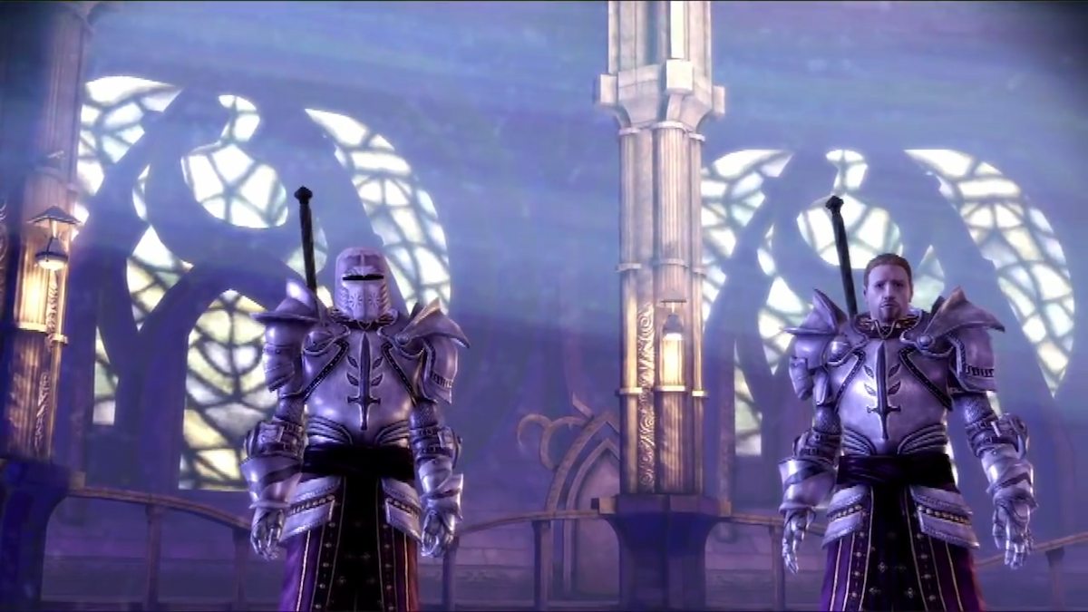 Templários em Dragon Age: Origins do trailer oficial de Mage Origins. 