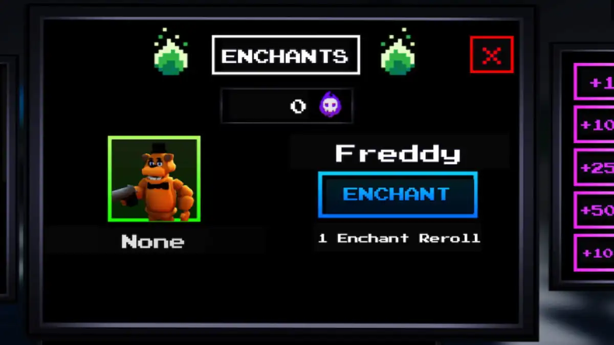 O menu encantador em Five Nights TD