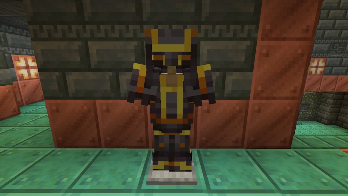 O novo Bolt Armor Trim no Minecraft