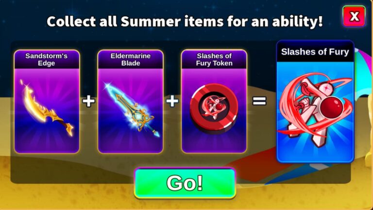 Blade Ball Slashes Of Fury Summer Items