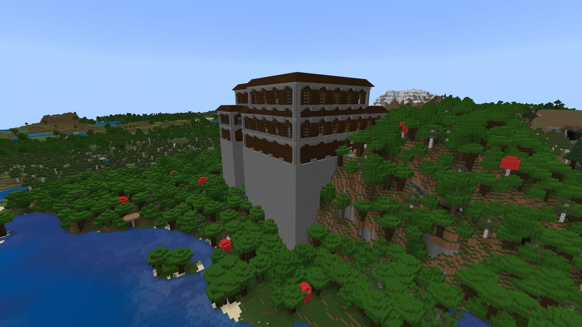 Uma imponente Mansão Woodland no Minecraft