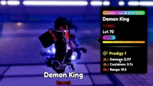 Demon King Secret Unit Display Anime Defenders
