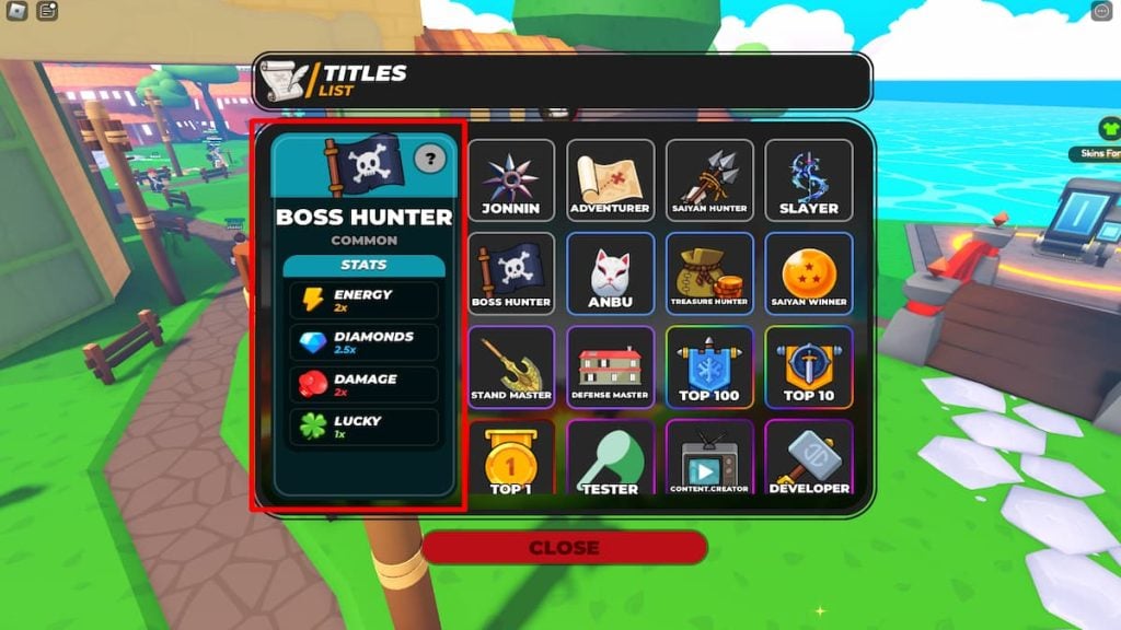 Anime Heroes Simulator Boss Hunter Título