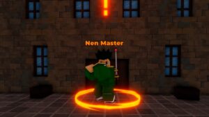 Roblox Hunter Era Nen Master Green Clothing Black Hair Orange Text