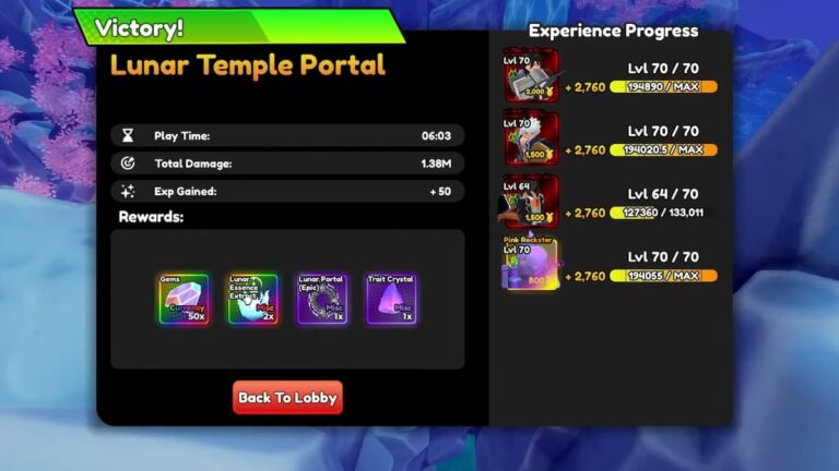 Anime Defenders Lunar Temple Portal Rewards Window Lunar Portal Epic Portal