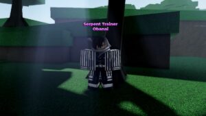 Roblox Weak Legacy 2 Serpent Trainer Obanai Udnerneath Tree Dressed In White Black Robes