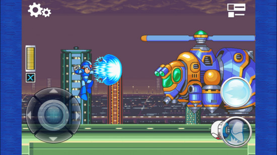 Uma captura de tela do jogo Mega Man, Mega Man X no celular