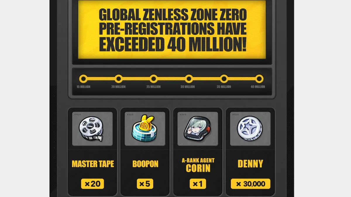 Recompensas de pré-registro para Zenless Zone Zero.